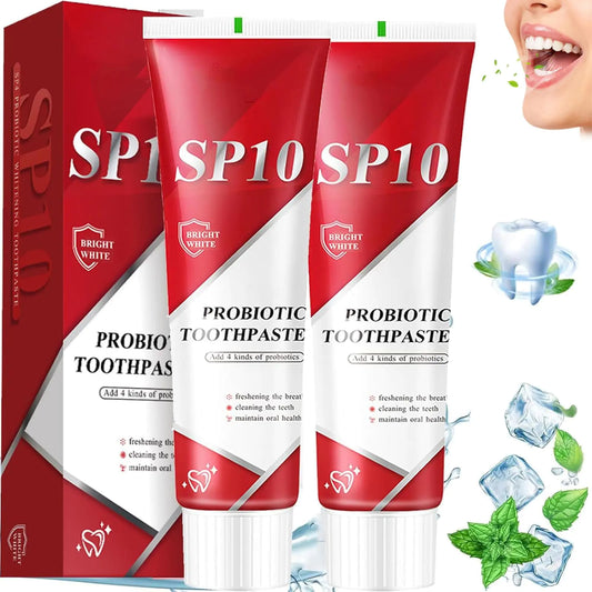 SP10 Probiotic Toothpaste 2pcs SP 10 Probiotic Toothpaste Whitening Sp-10 Ultra Whitening ProbRemoval Deep Cleaning Care